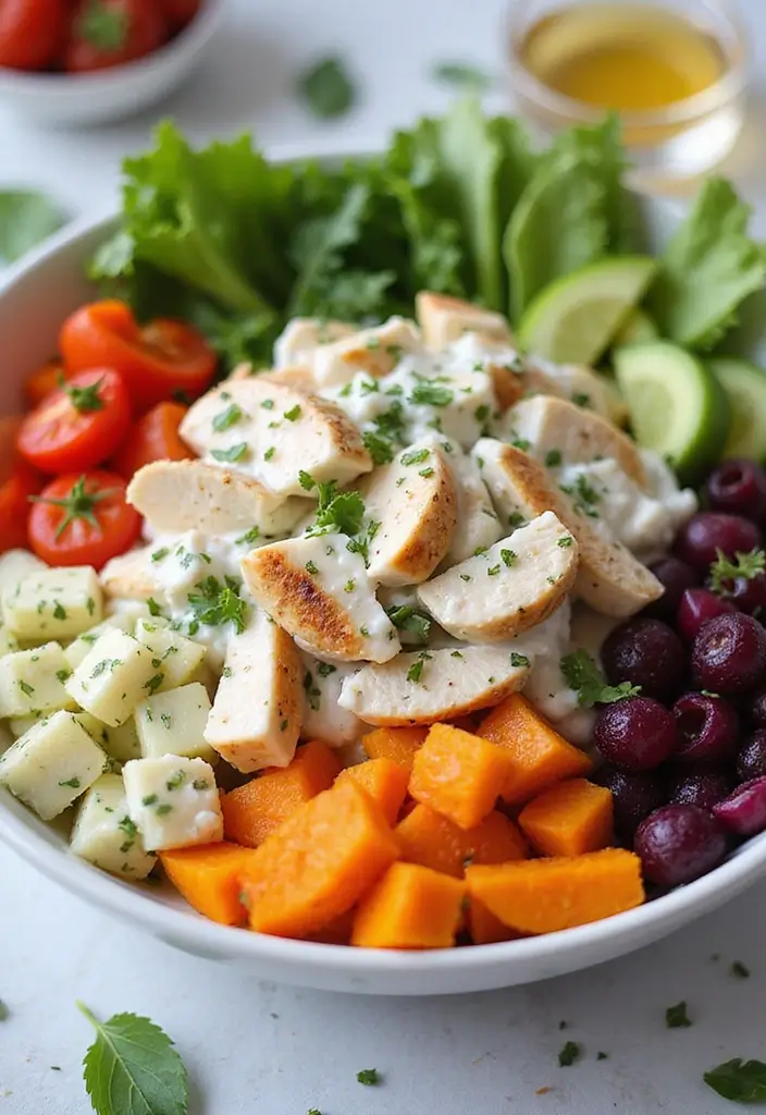 Irresistible Spiced Chicken Recipes: Curry and Tandoori Styles - 10. Spiced Yogurt Chicken Salad