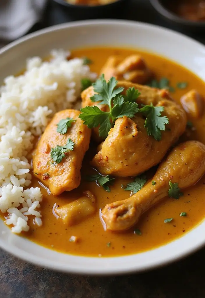 Irresistible Spiced Chicken Recipes: Curry and Tandoori Styles - 9. Ginger Garlic Chicken Curry