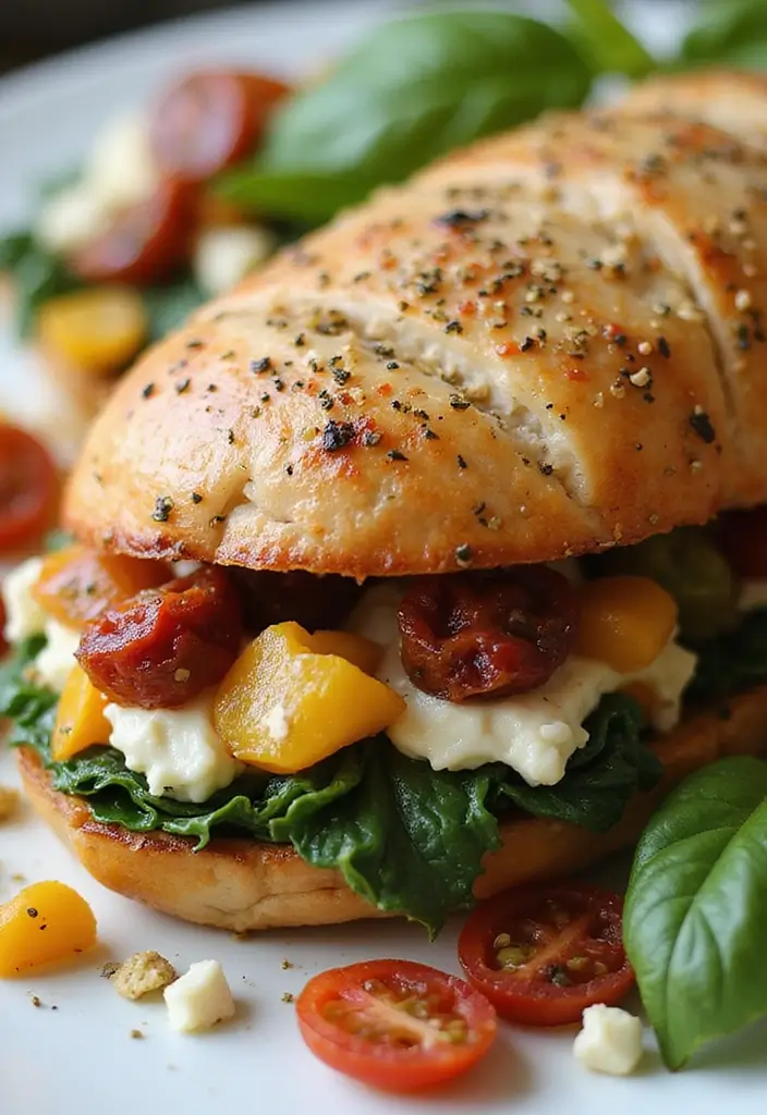 Juicy Stuffed Chicken Recipes: Flavor-Packed Poultry Dishes - 1. Mediterranean Stuffed Chicken Breast