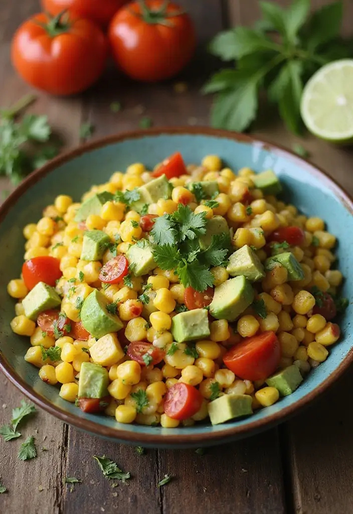 Juicy Sweet Corn Recipes: Grilled, Boiled, and Salads - 2. Sweet Corn and Avocado Salad
