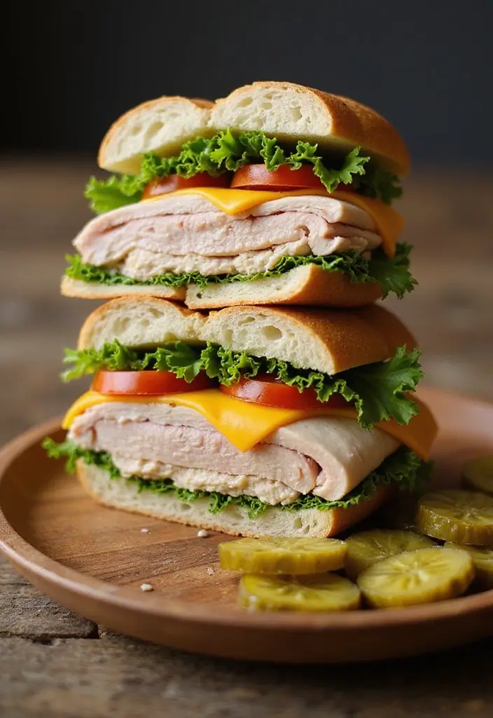 Layered Turkey Sandwich Recipes: Deli-Style Lunches - 1. Classic Deli Turkey Stack