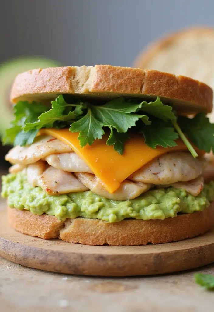 Layered Turkey Sandwich Recipes: Deli-Style Lunches - 2. Avocado Turkey Delight