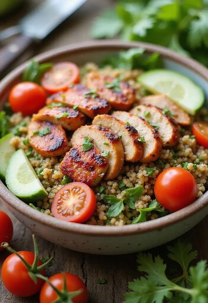 Lean Chicken Breast Recipes: Quick and Healthy Protein Packs - 10. BBQ Chicken Quinoa Salad