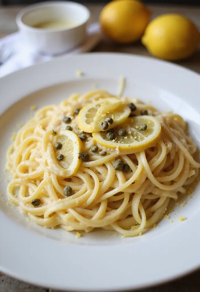Luxurious Creamy Pasta Recipes: Indulgent Sauces for Any Noodle - 10. Alfredo with a Twist: Lemon and Capers