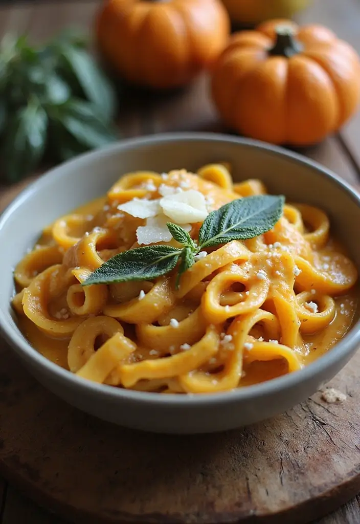 Luxurious Creamy Pasta Recipes: Indulgent Sauces for Any Noodle - 9. Butternut Squash and Sage Pasta