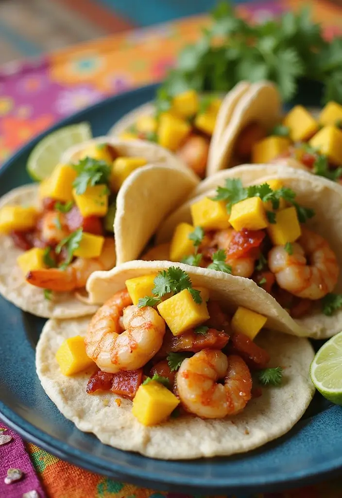 Nutritious Healthy Dinner Recipes: Balanced Meals for Busy Weeknights - 10. Shrimp Tacos with Mango Salsa
