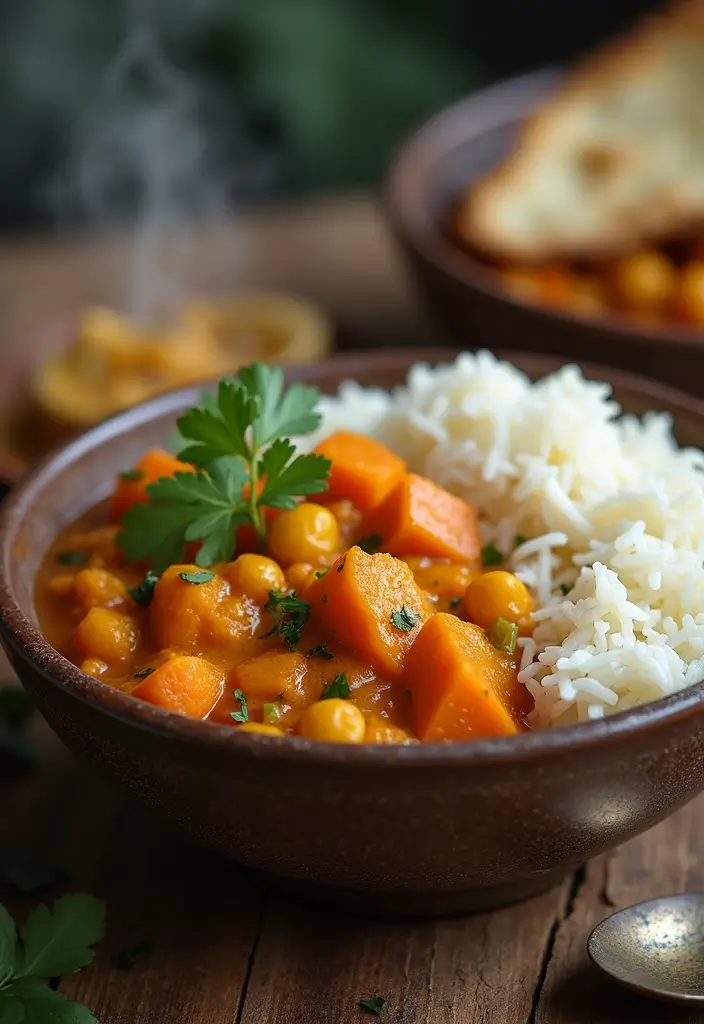 Nutritious Healthy Dinner Recipes: Balanced Meals for Busy Weeknights - 4. Sweet Potato and Chickpea Curry