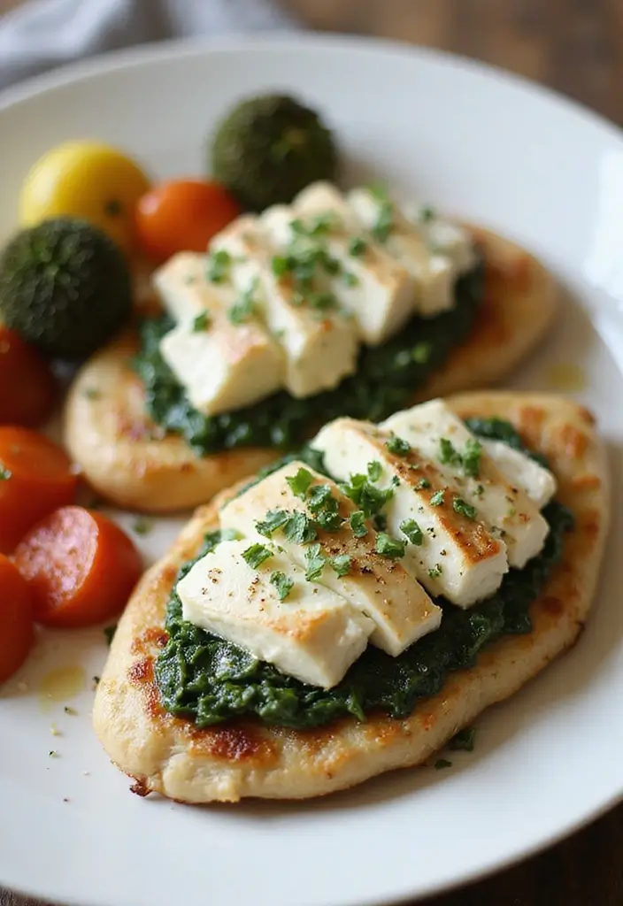 Nutritious Healthy Dinner Recipes: Balanced Meals for Busy Weeknights - 9. Spinach and Feta Stuffed Chicken