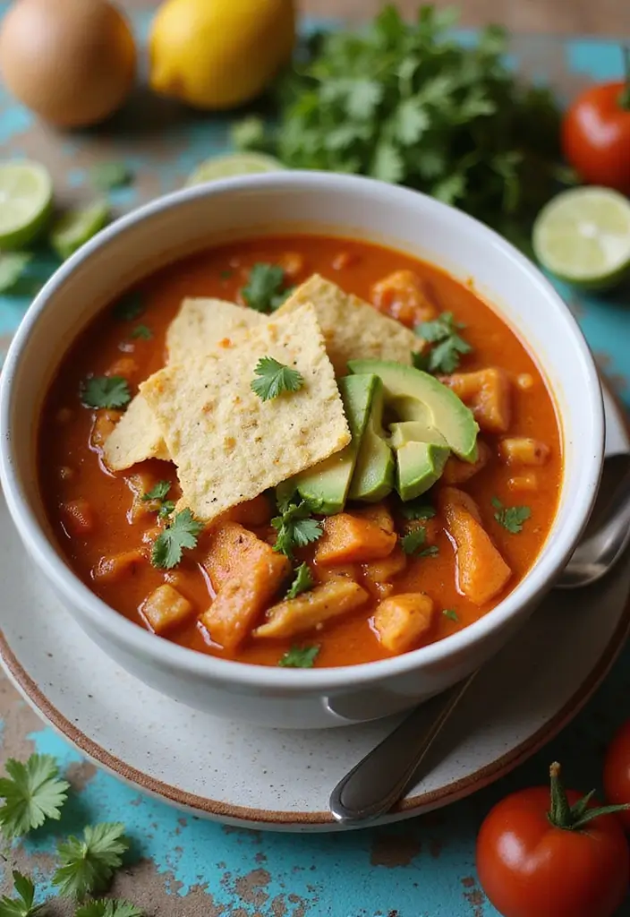 Point-Smart Weight Watchers Soup Recipes: Low-Cal Comforts - 10. Chicken Tortilla Soup