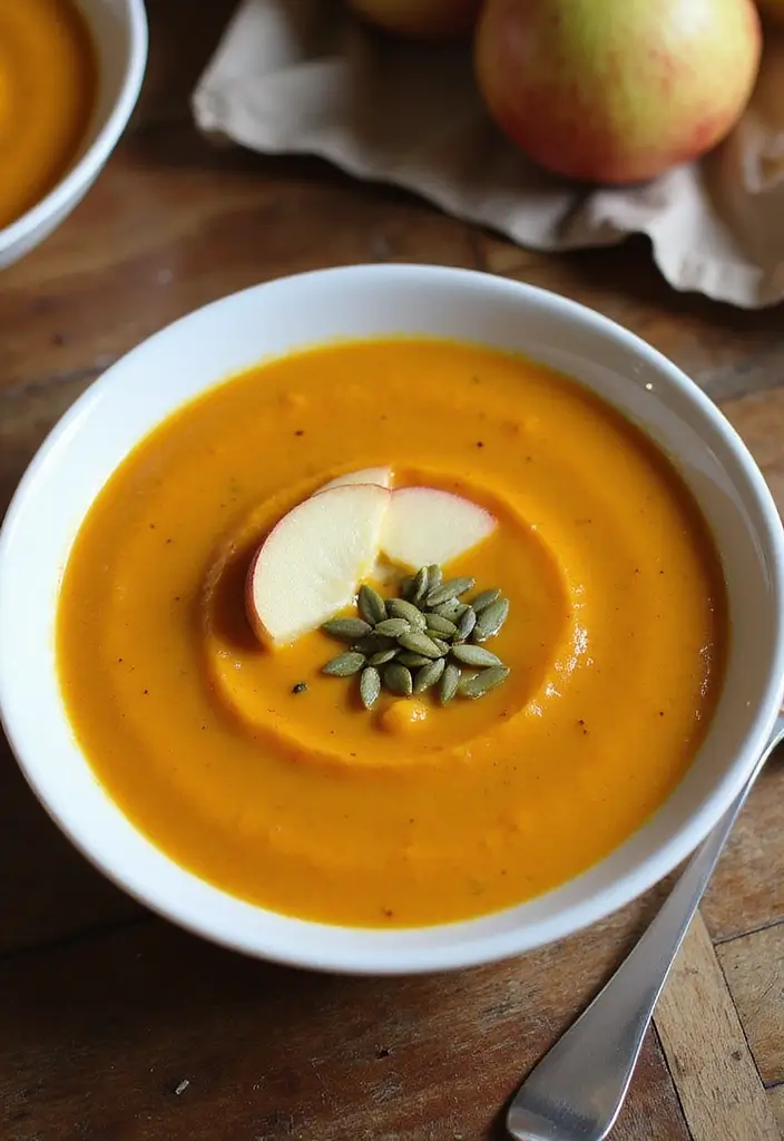Point-Smart Weight Watchers Soup Recipes: Low-Cal Comforts - 9. Butternut Squash and Apple Soup