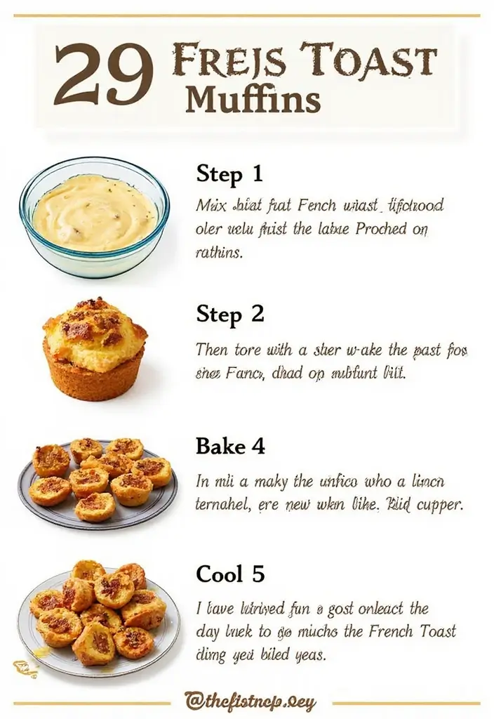 Portable French Toast Muffins Recipe: Bite-Sized Breakfast Treats - Step-by-Step Instructions