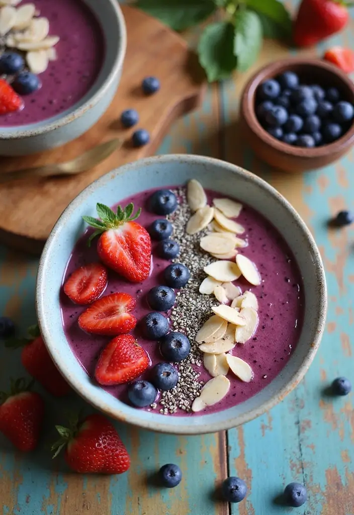 Quick Easy Breakfast Recipes: Start Your Day with Minimal Effort - 1. Berry Blast Smoothie Bowl