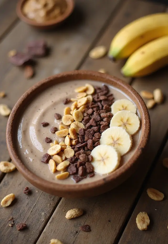 Quick Easy Breakfast Recipes: Start Your Day with Minimal Effort - 3. Peanut Butter Banana Smoothie Bowl