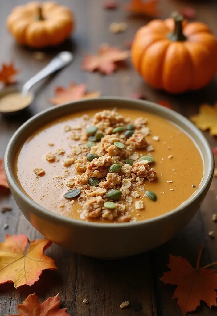 Quick Easy Breakfast Recipes: Start Your Day with Minimal Effort - 8. Pumpkin Spice Smoothie Bowl