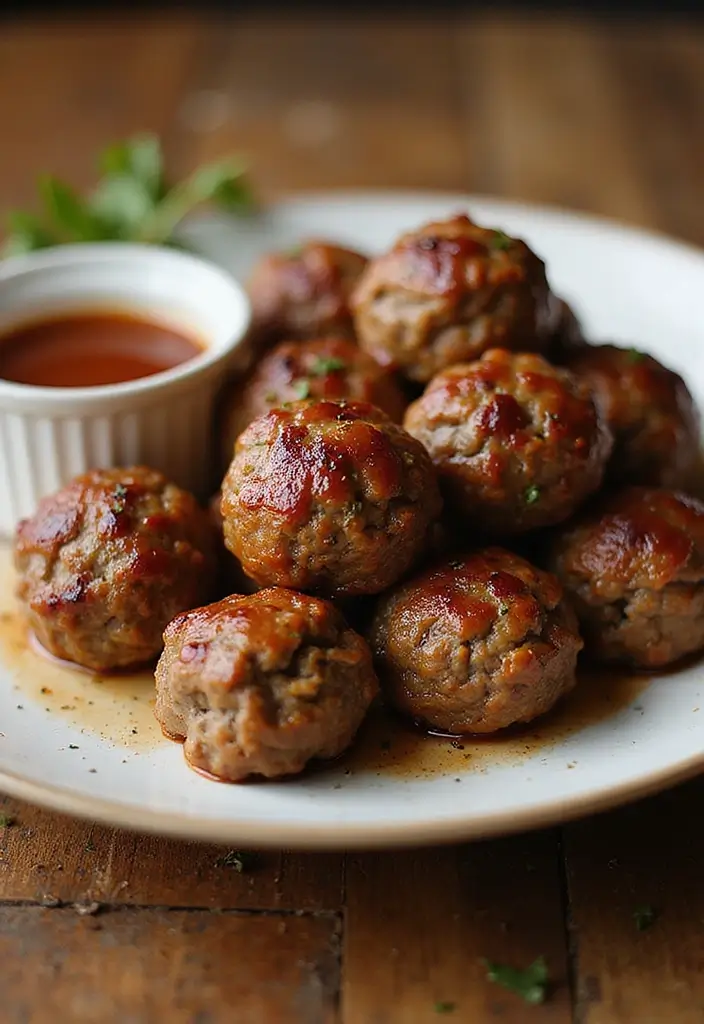 Quick Ground Beef Recipes for Dinner: Family-Friendly Meals in Minutes - 5. Ground Beef Meatballs with Dipping Sauce