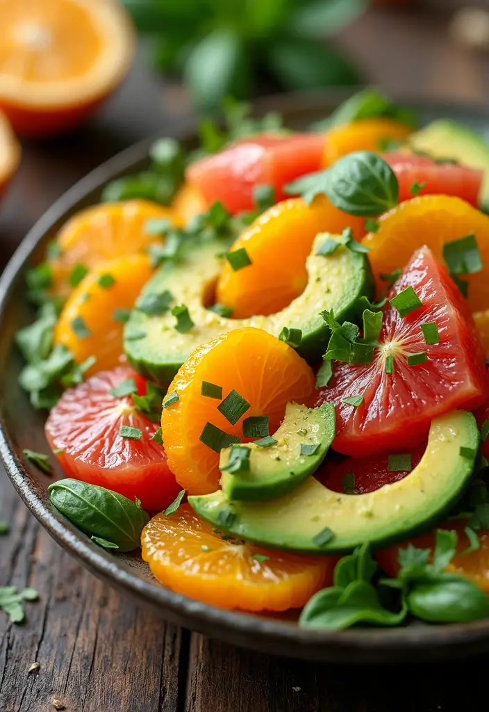 Refreshing Side Salad Recipes: Complements to Any Main - 1. Zesty Citrus Avocado Salad