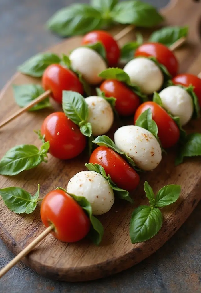 Refreshing Side Salad Recipes: Complements to Any Main - 7. Caprese Salad Skewers