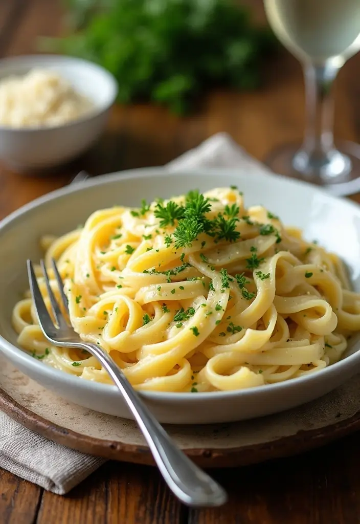 Rich Alfredo Pasta Recipes: Creamy Fettuccine Favorites - 1. Classic Vegan Fettuccine Alfredo