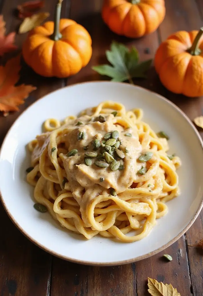 Rich Alfredo Pasta Recipes: Creamy Fettuccine Favorites - 6. Pumpkin Spice Alfredo