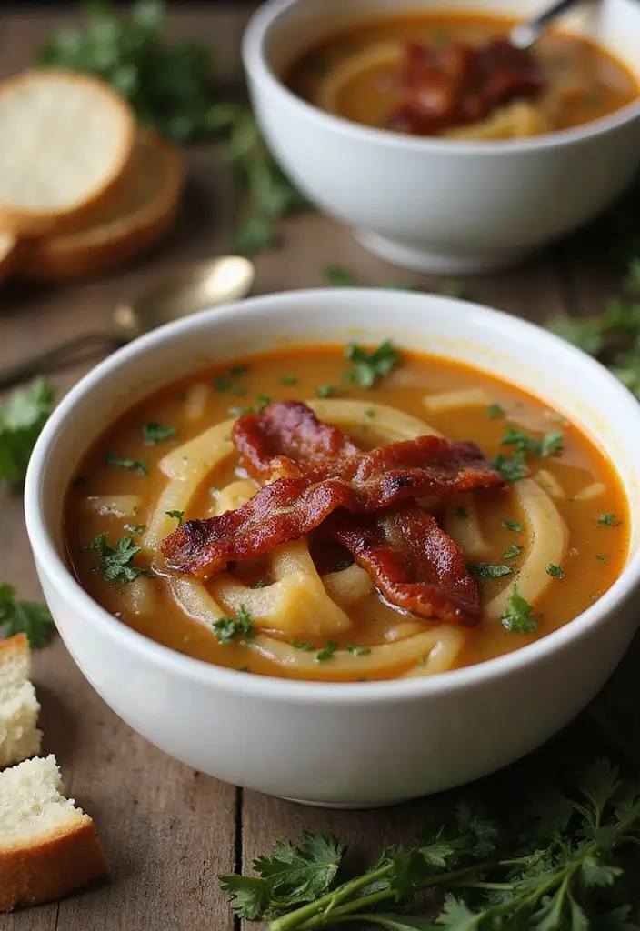 Rich French Onion Soup Recipe: Caramelized Onions in Every Bite - 5. French Onion Soup with Bacon
