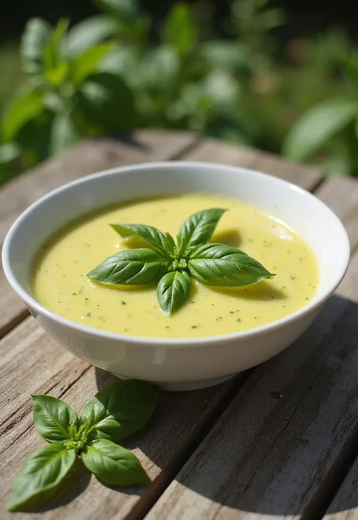Rustic Italian Soup Recipes: Hearty Vegetarian Delights - 10. Zucchini and Basil Soup