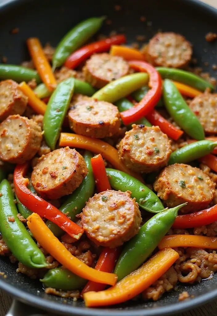 Savory Chicken Sausage Recipes: Lighter Alternative Links - 2. Spicy Chicken Sausage Stir-Fry