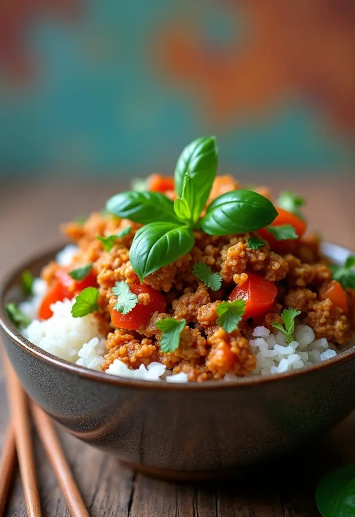 Savory Ground Pork Recipes: Asian and Italian Twists - 5. Thai Basil Ground Pork