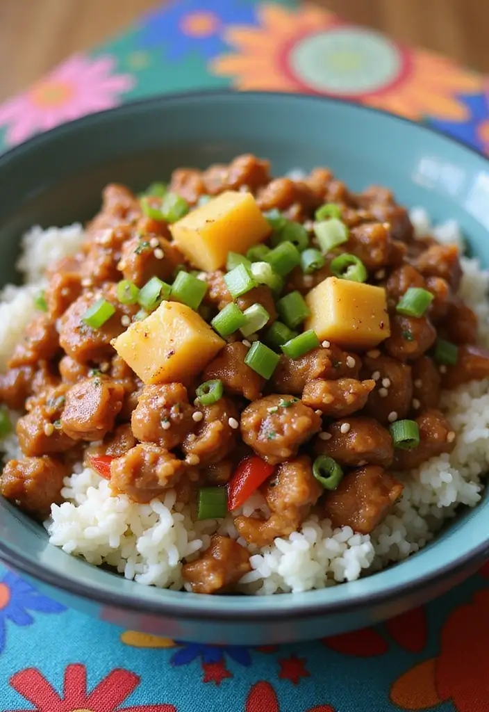 Savory Ground Pork Recipes: Asian and Italian Twists - 9. Sweet and Sour Ground Pork Bowls