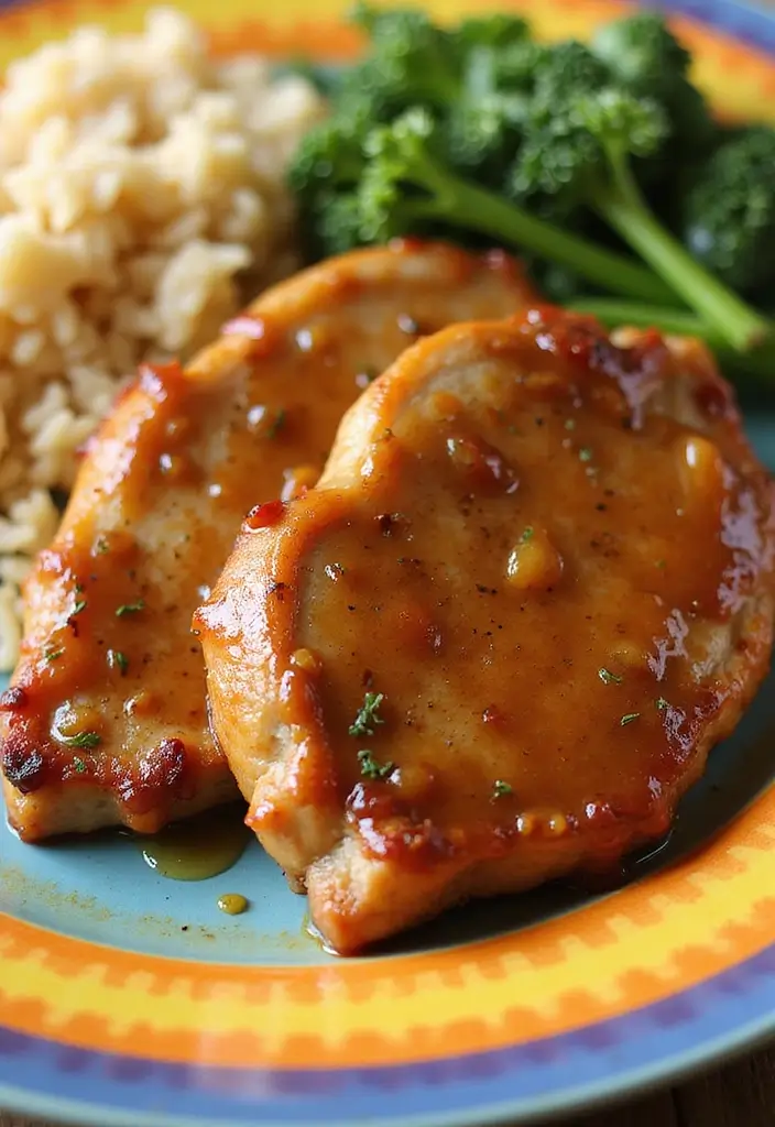 Savory Pork Recipes for Dinner: From Chops to Roasts - 6. Tangy Apricot Glazed Pork Chops