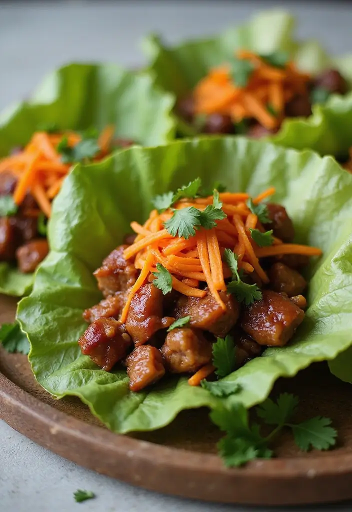 Savory Pork Recipes for Dinner: From Chops to Roasts - 7. BBQ Pork Lettuce Wraps