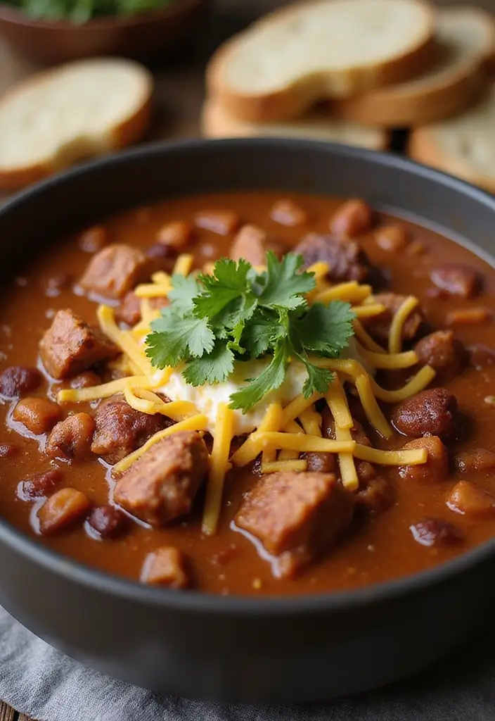 Savory Pork Recipes for Dinner: From Chops to Roasts - 9. Slow Cooker Pork Chili