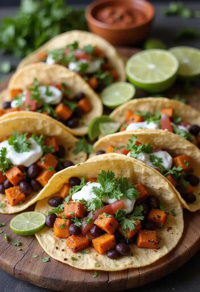 Seasoned Taco Meat Recipes: Mexican Night Essentials - 10. Sweet Potato and Black Bean Tacos
