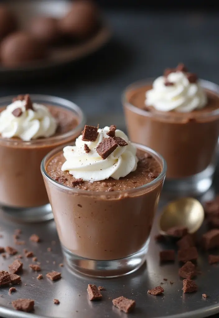 Simple Easy Dessert Recipes: Quick Treats to Satisfy Cravings - 3. Chilled Chocolate Mousse Cups