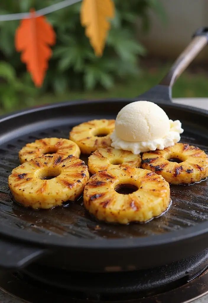 Sizzling Blackstone Grill Recipes: Outdoor Flat-Top Feasts - 10. Blackstone Grilled Pineapple Dessert