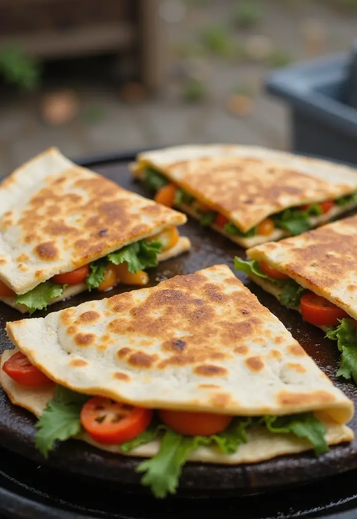 Sizzling Blackstone Grill Recipes: Outdoor Flat-Top Feasts - 2. Blackstone Veggie Quesadillas