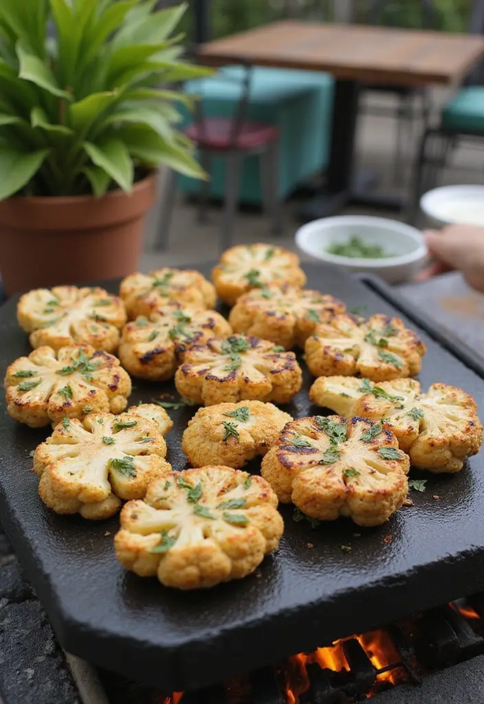 Sizzling Blackstone Grill Recipes: Outdoor Flat-Top Feasts - 3. Zesty Blackstone Cauliflower Steaks