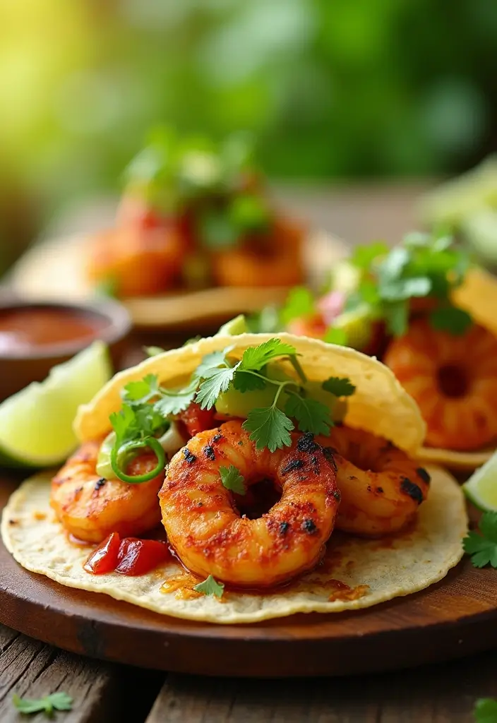 Sizzling Grilled Shrimp Recipes: Seafood on the Barbecue - 1. Spicy Grilled Shrimp Tacos