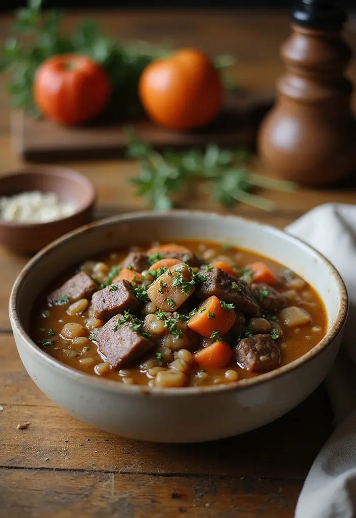 Slow-Cooked Beef Stew Crock Pot Recipes: Rich and Tender Stews - 3. Beef and Barley Stew
