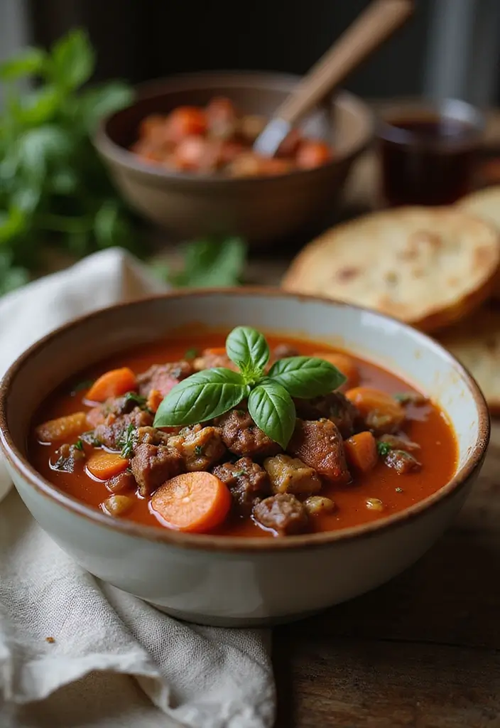 Slow-Cooked Beef Stew Crock Pot Recipes: Rich and Tender Stews - 4. Italian Beef Stew with Tomatoes