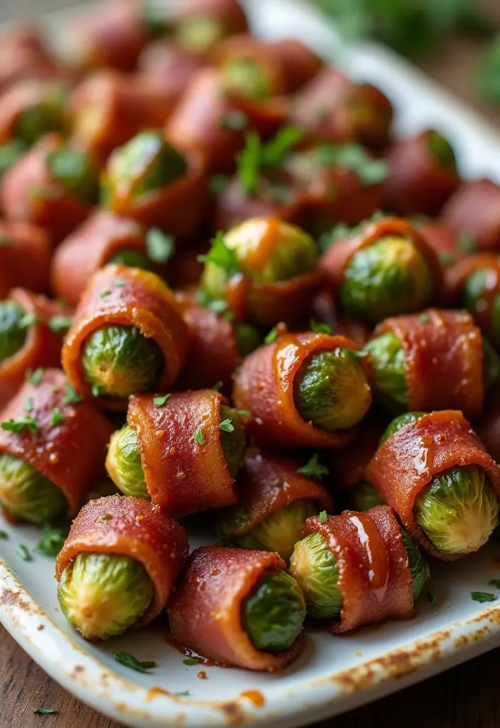 Smoky Brussels Sprout Recipes with Bacon: Veggie Side Upgrades - 4. Spicy Bacon-Wrapped Brussels Sprouts