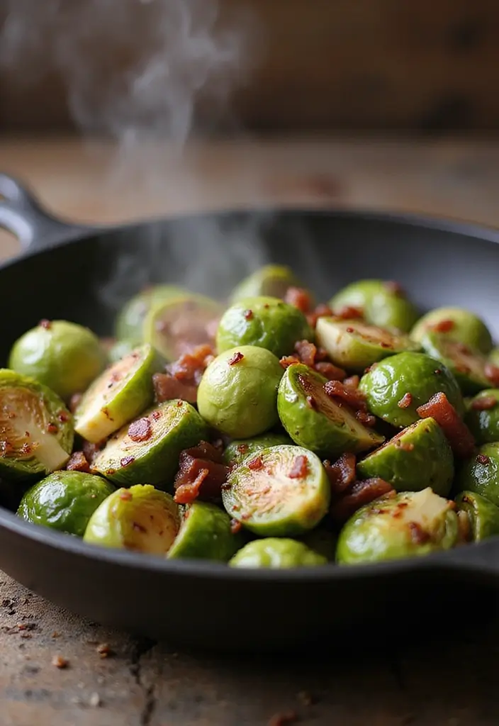 Smoky Brussels Sprout Recipes with Bacon: Veggie Side Upgrades - 5. Smoky Brussels Sprouts with Bacon and Garlic