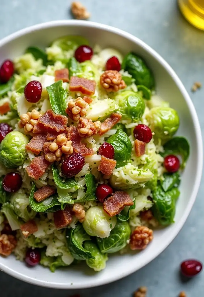 Smoky Brussels Sprout Recipes with Bacon: Veggie Side Upgrades - 6. Sweet & Smoky Bacon Brussels Sprout Salad
