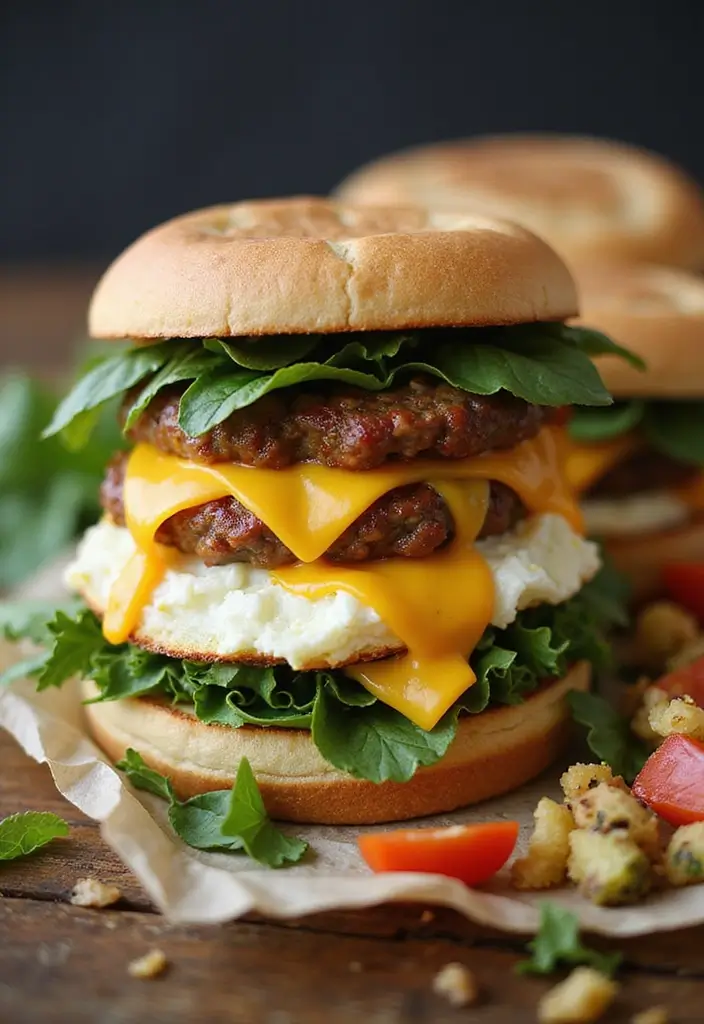 Smoky Smoked Sausage Recipes: Grill and Skillet Favorites - 10. Smoky Sausage Breakfast Sandwich