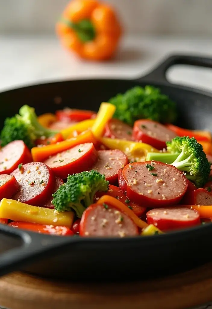 Smoky Smoked Sausage Recipes: Grill and Skillet Favorites - 7. Smoked Sausage Breakfast Stir-Fry