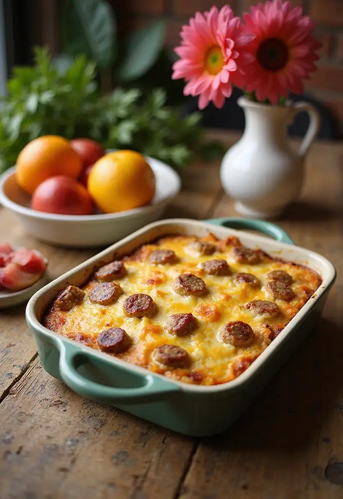 Smoky Smoked Sausage Recipes: Grill and Skillet Favorites - 8. Smoky Sausage and Cheese Breakfast Casserole