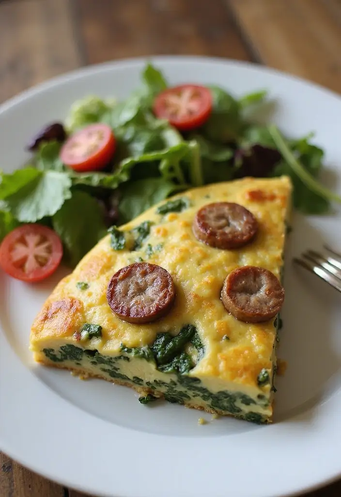 Smoky Smoked Sausage Recipes: Grill and Skillet Favorites - 9. Smoky Sausage and Spinach Frittata