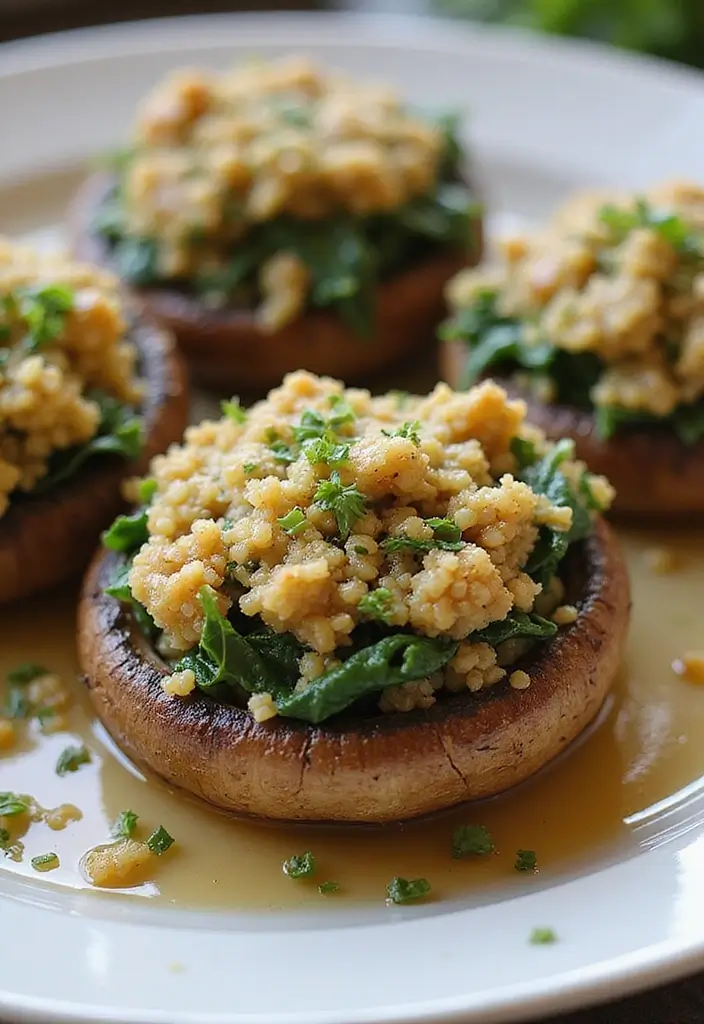 Sophisticated Fancy Dinner Recipes: Date Night Impressors - 1. Stuffed Portobello Mushrooms with Quinoa and Spinach