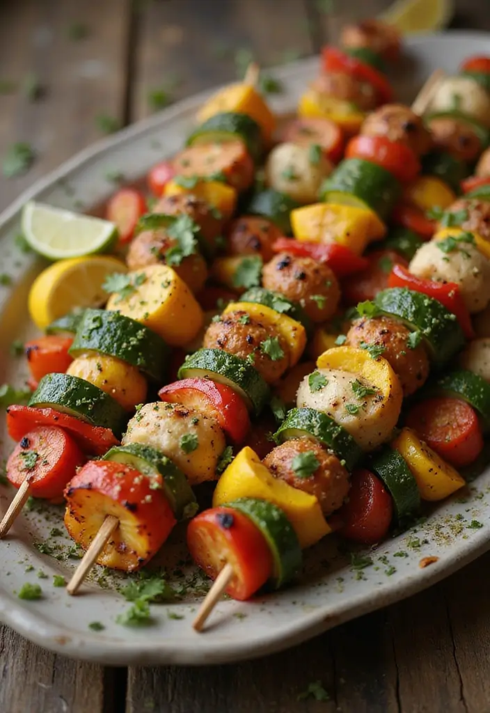Sophisticated Fancy Dinner Recipes: Date Night Impressors - 7. Grilled Vegetable Skewers with Chimichurri