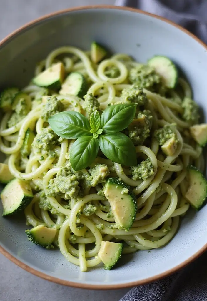 Sophisticated Fancy Dinner Recipes: Date Night Impressors - 8. Zucchini Noodles with Avocado Pesto