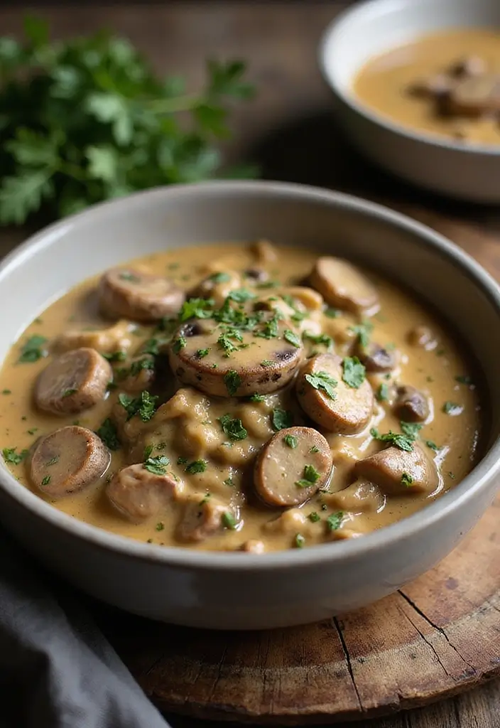 Sophisticated Fancy Dinner Recipes: Date Night Impressors - 9. Vegan Mushroom Stroganoff